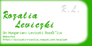 rozalia leviczki business card